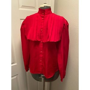Vintage 80s red blouse